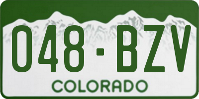 CO license plate 048BZV