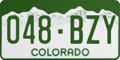 CO license plate 048BZY
