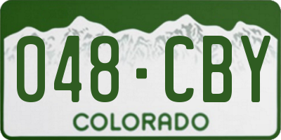 CO license plate 048CBY