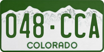 CO license plate 048CCA