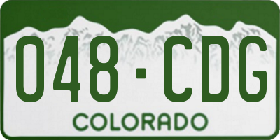 CO license plate 048CDG