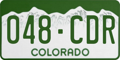 CO license plate 048CDR