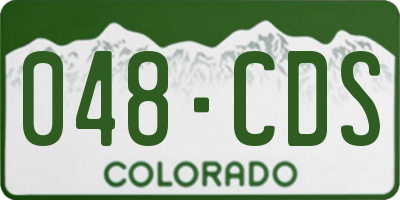 CO license plate 048CDS