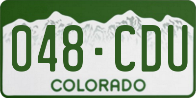 CO license plate 048CDU