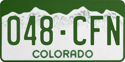 CO license plate 048CFN