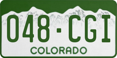 CO license plate 048CGI