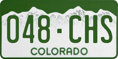 CO license plate 048CHS