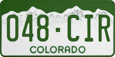 CO license plate 048CIR