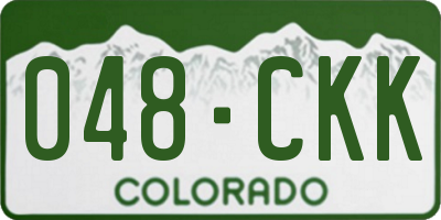 CO license plate 048CKK