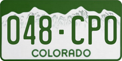CO license plate 048CPO