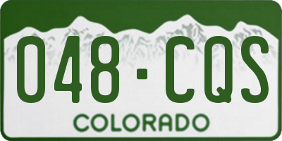 CO license plate 048CQS