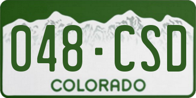 CO license plate 048CSD