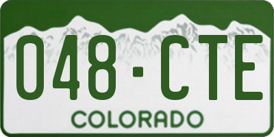 CO license plate 048CTE