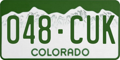 CO license plate 048CUK