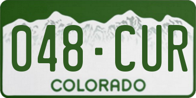 CO license plate 048CUR