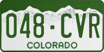 CO license plate 048CVR