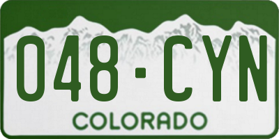 CO license plate 048CYN