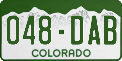 CO license plate 048DAB