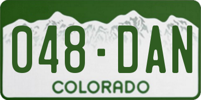 CO license plate 048DAN