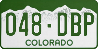 CO license plate 048DBP