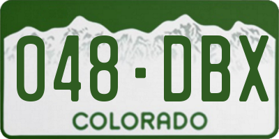 CO license plate 048DBX