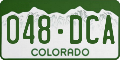 CO license plate 048DCA