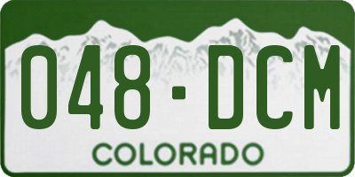 CO license plate 048DCM