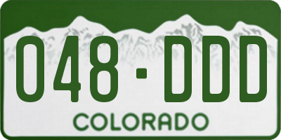 CO license plate 048DDD