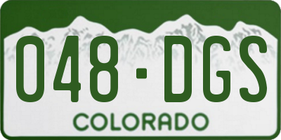 CO license plate 048DGS