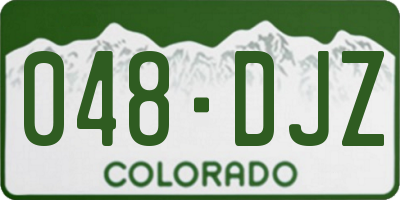 CO license plate 048DJZ