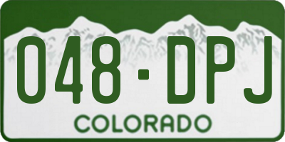 CO license plate 048DPJ