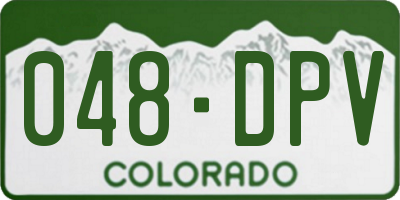 CO license plate 048DPV
