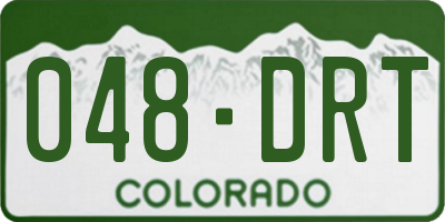 CO license plate 048DRT