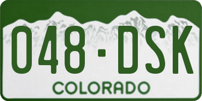 CO license plate 048DSK