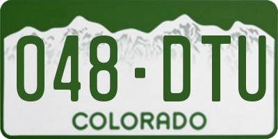 CO license plate 048DTU