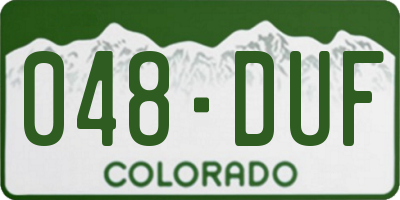 CO license plate 048DUF