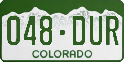 CO license plate 048DUR