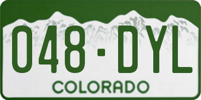 CO license plate 048DYL