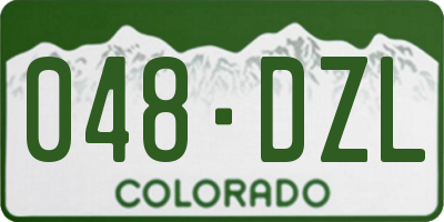 CO license plate 048DZL