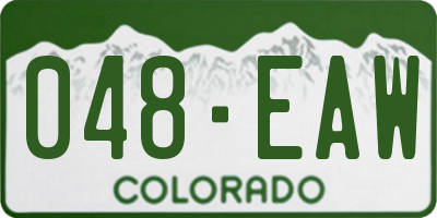 CO license plate 048EAW