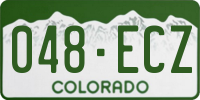 CO license plate 048ECZ