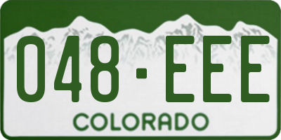 CO license plate 048EEE