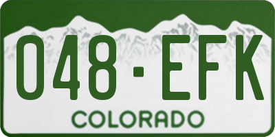 CO license plate 048EFK
