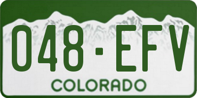 CO license plate 048EFV