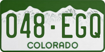 CO license plate 048EGQ