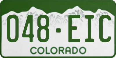 CO license plate 048EIC