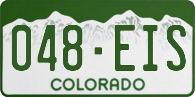 CO license plate 048EIS