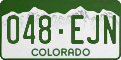 CO license plate 048EJN