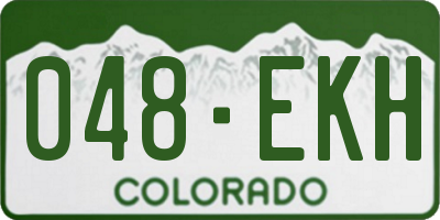 CO license plate 048EKH