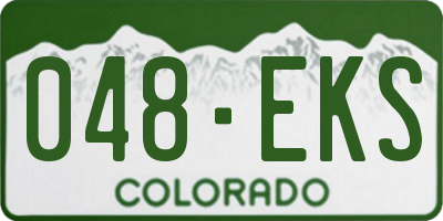CO license plate 048EKS